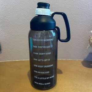 Water Bottle with Time Markers & Motivational Sayings